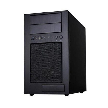 Silverstone Silverstone Technology TJ08B-E Temjin Micro TAX PC Tower Case with One 180mm Air Penetrator Fan - Black TJ08B-E
